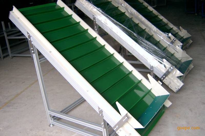 爬坡擋板皮帶機